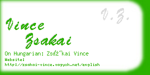 vince zsakai business card